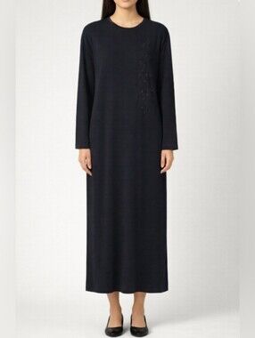 Delores Bell Long Sleeve Black Dress Size L